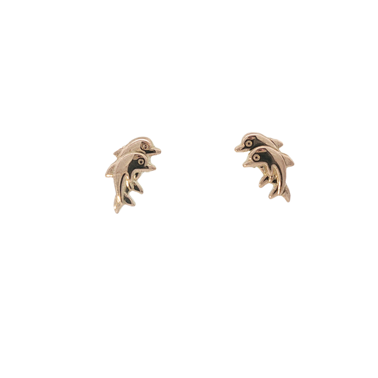 Ohrstecker "Delfin" Gelbgold 333 / 8 Karat L: 10,5 mm Nr. 6941