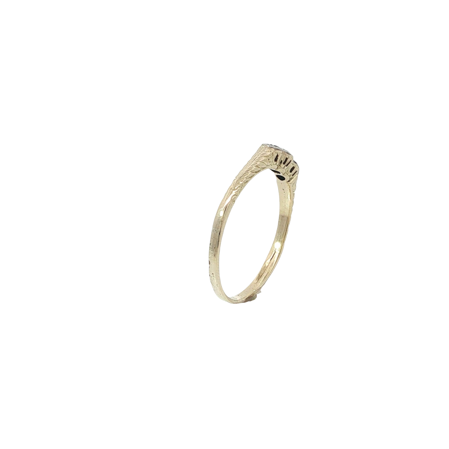 Ring "Art-Déco" Gelbgold 585 / 14 Karat mit Brill. Gr. 59 Nr. 6898