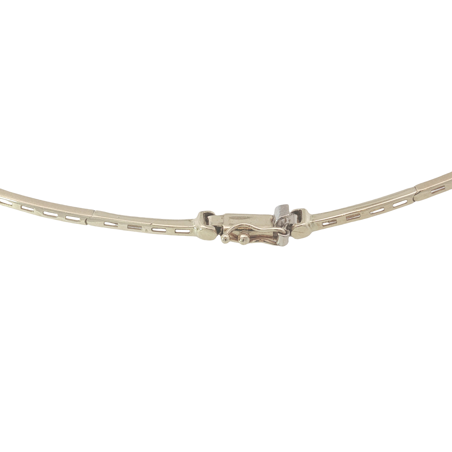 Collier Bicolor 585 / 14 Karat mit Zirkonia L. ca. 46 cm Nr. 7062