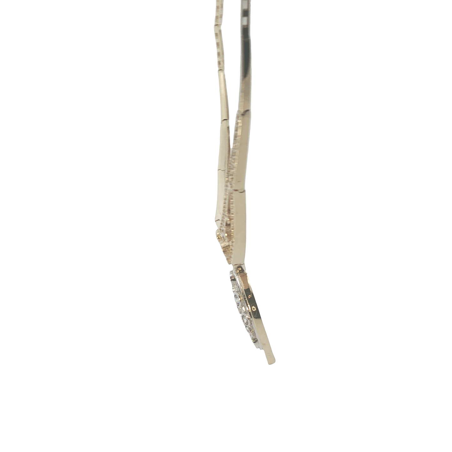 Collier Bicolor 585 / 14 Karat mit Zirkonia L. ca. 46 cm Nr. 7062