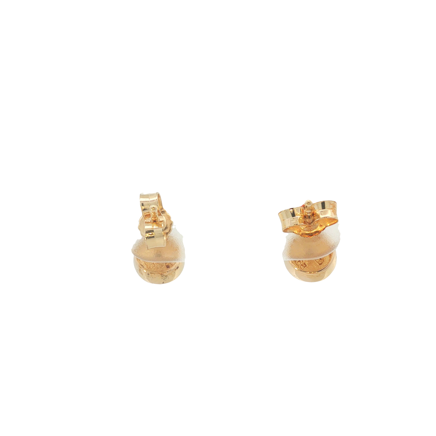 P. Ohrstecker Bicolor 585 / 14 Karat mit Brill. Nr. 6810
