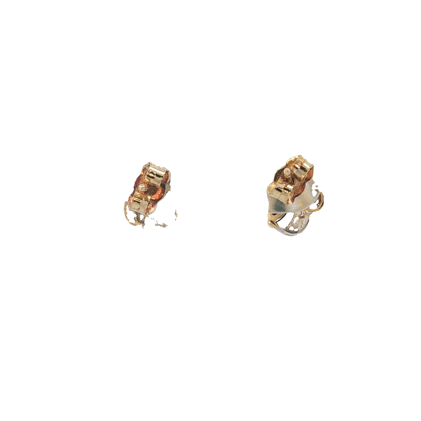 P. Ohrstecker Bicolor 750 / 18 Karat mit Diamant Nr. 6888