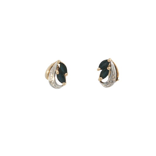 P. Ohrstecker Bicolor 750 / 18 Karat mit Diamant Nr. 6888