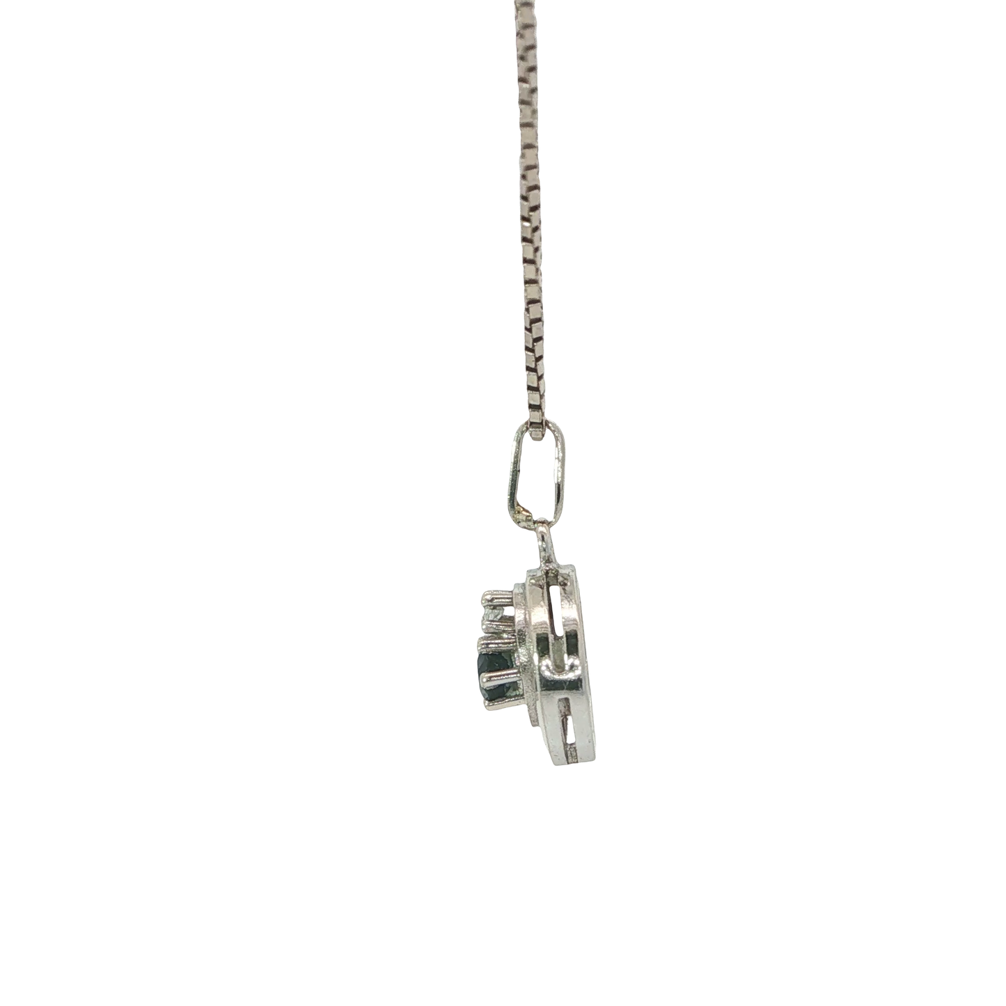 Kette mit Anhänger Weißgold 585 / 14 Karat L: 42 cm Nr. 6883