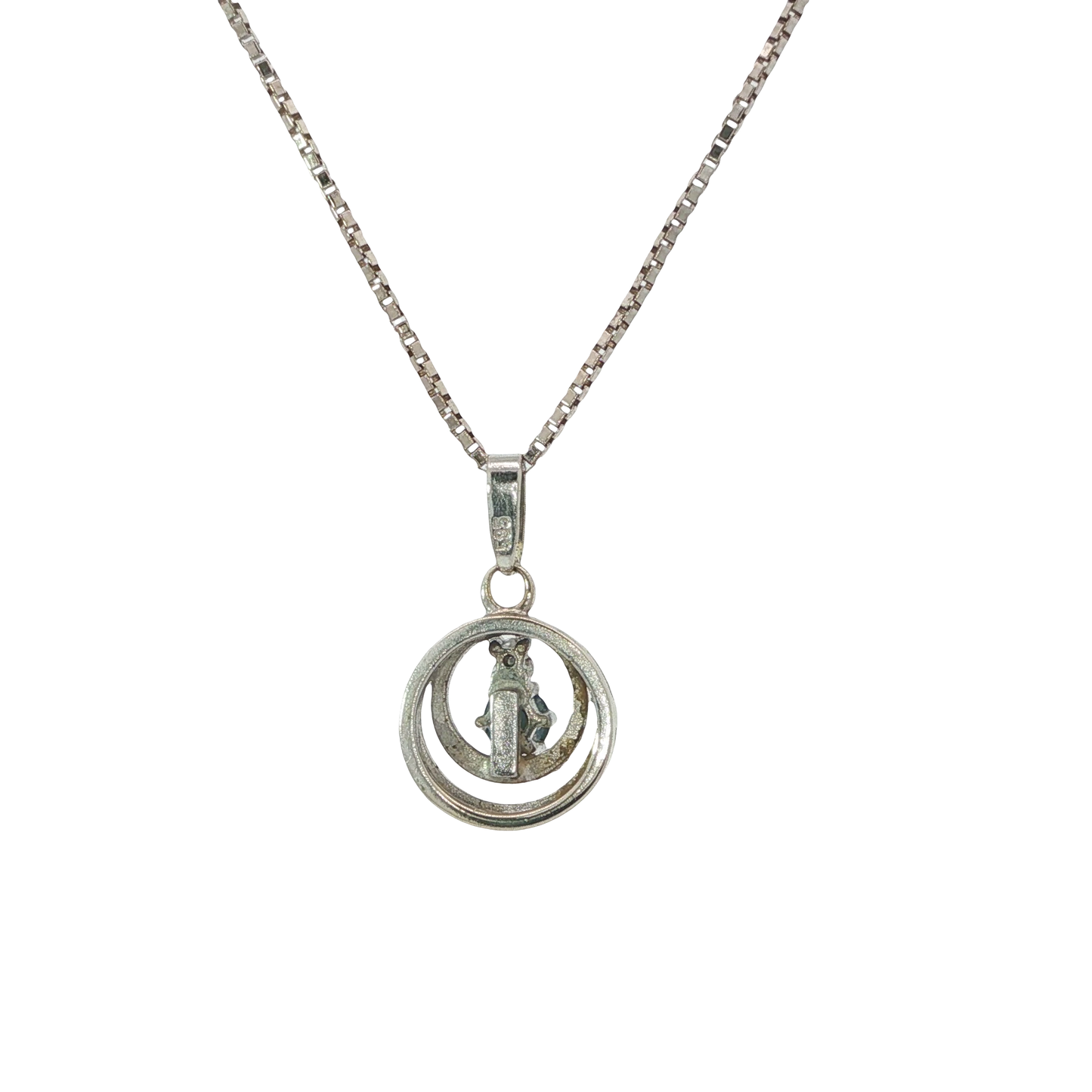 Kette mit Anhänger Weißgold 585 / 14 Karat L: 42 cm Nr. 6883