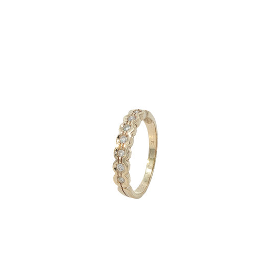 Ring Gelbgold 585 / 14 Karat mit Brill. Gr. 60 Nr. 6903