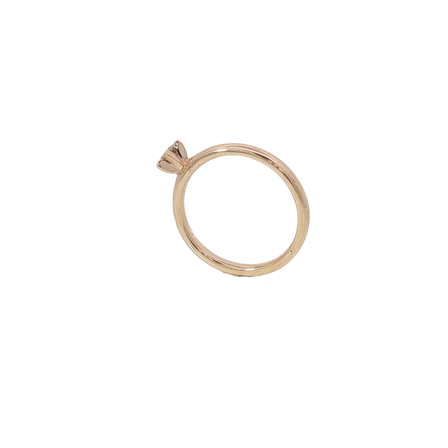 Solitärring Roségold 585 / 14 Karat mit Brill. 0,20 ct Gr. 52 Nr. 6843