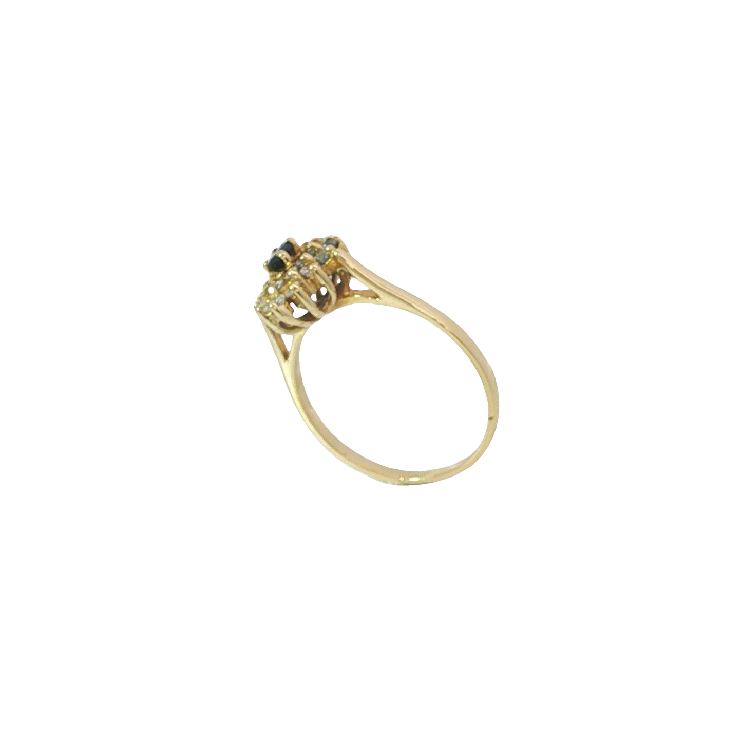 Ring Gelbgold 750 / 18 Karat mit Saphir Gr. 56 Nr. 6886