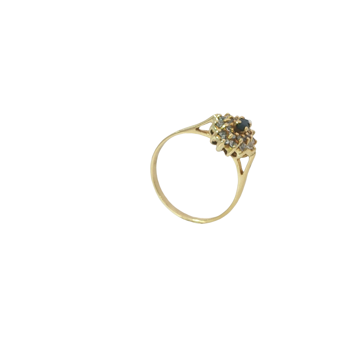 Ring Gelbgold 750 / 18 Karat mit Saphir Gr. 56 Nr. 6886