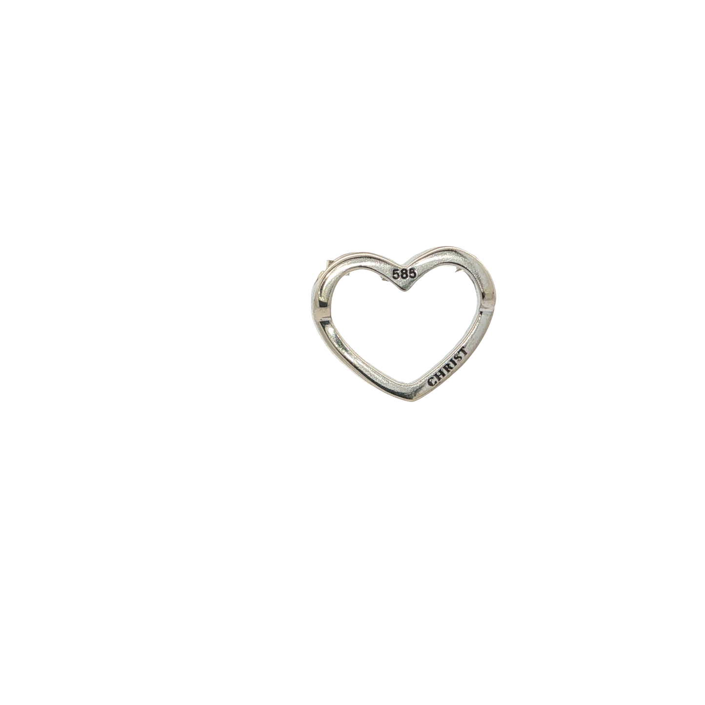Anhänger "Herz" Weißgold 585 / 14 Karat mit Diamanten L: 10,5 mm Nr: 6929