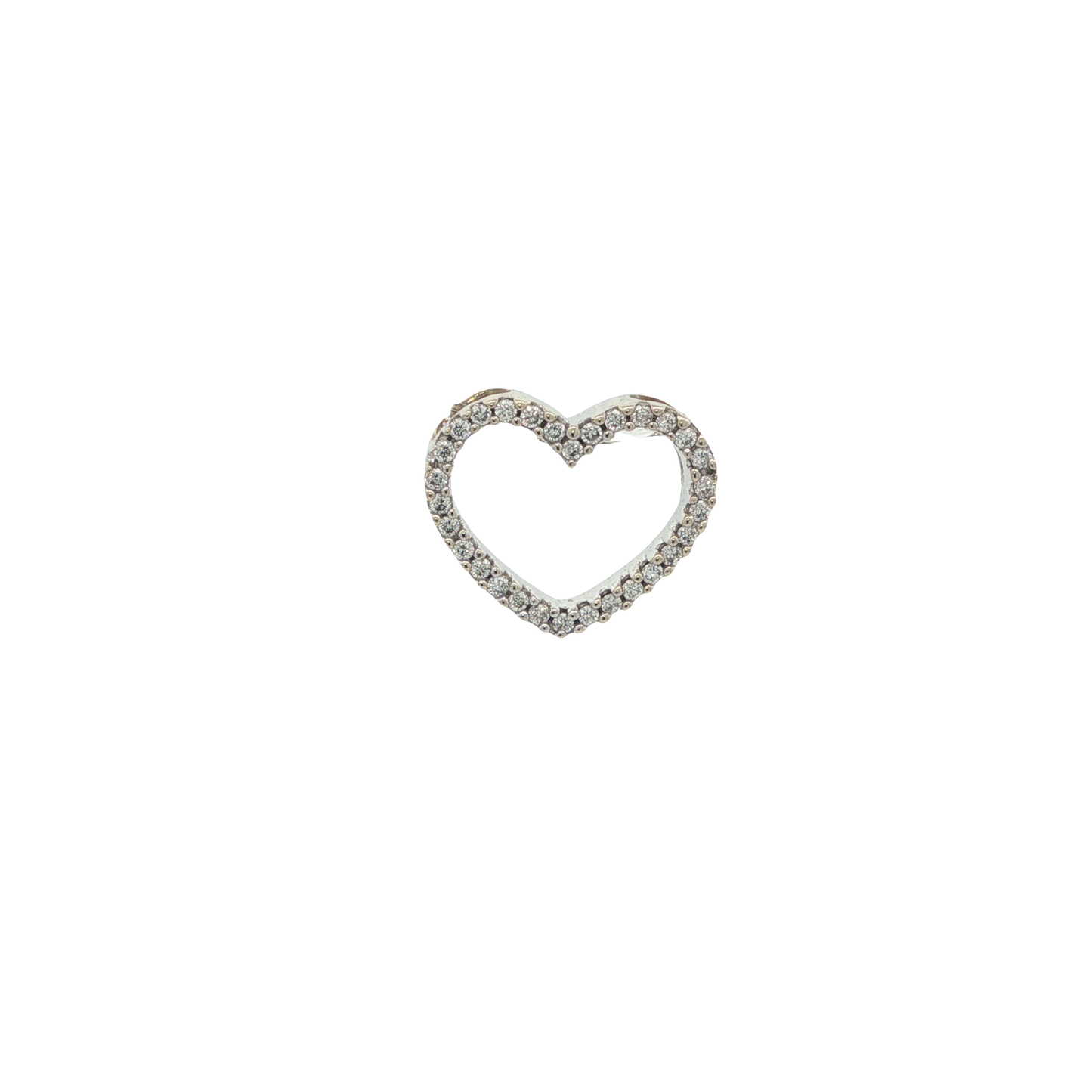 Anhänger "Herz" Weißgold 585 / 14 Karat mit Diamanten L: 10,5 mm Nr: 6929