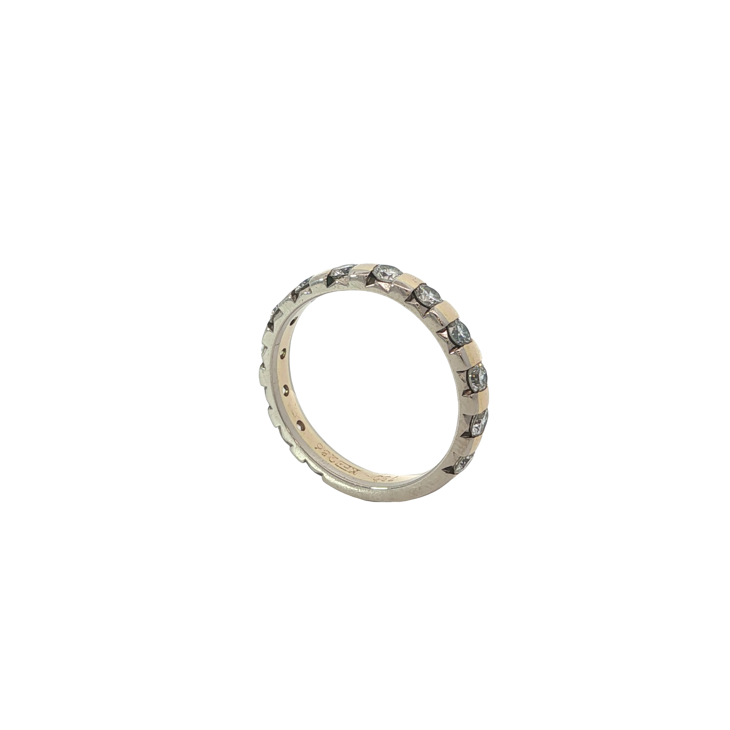 Ring Bicolor 750 / 18 Karat mit Brill. Gr. 52,5 Nr. 7093