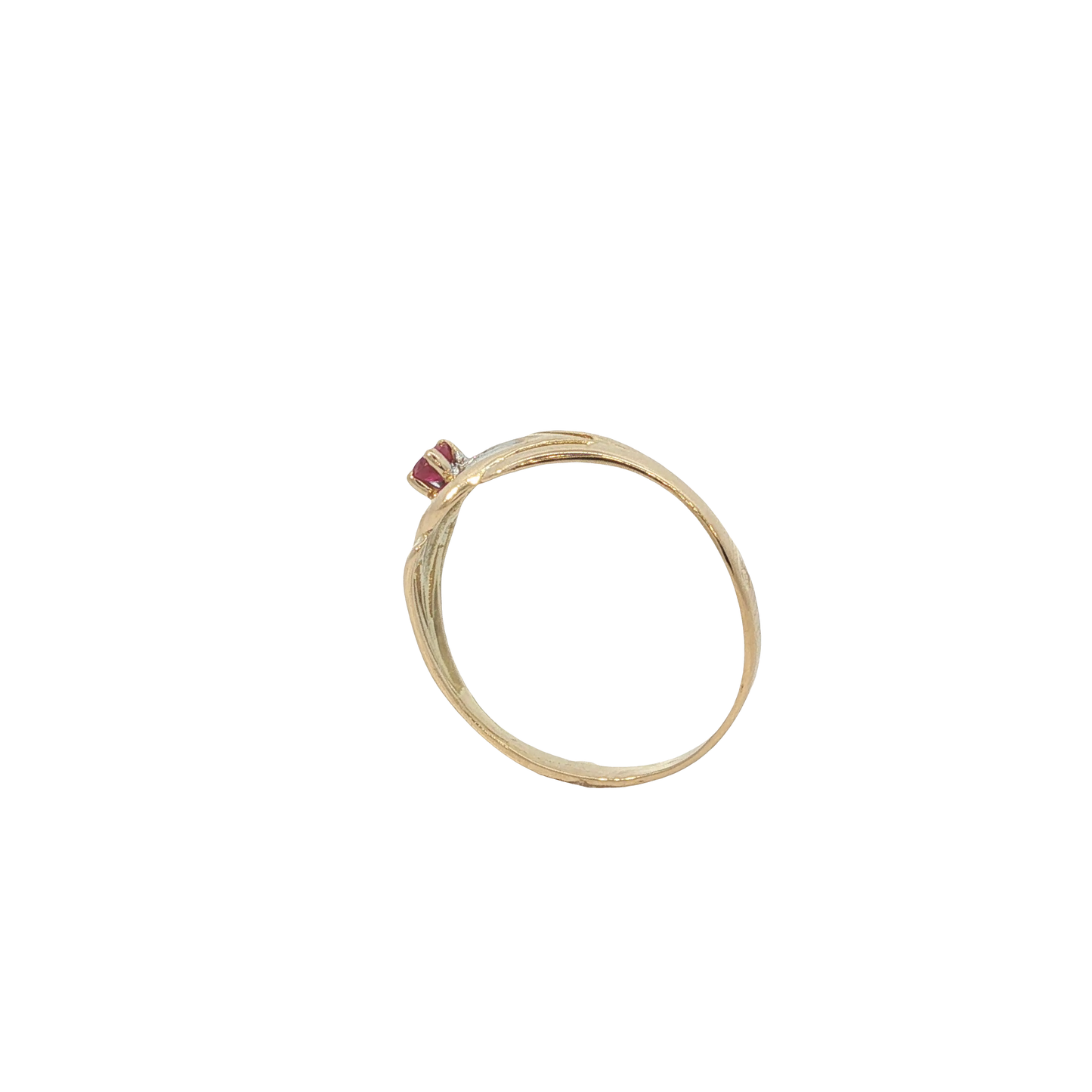 Ring Bicolor 750 / 18 Karat mit Rubin Gr. 56 Nr. 6932