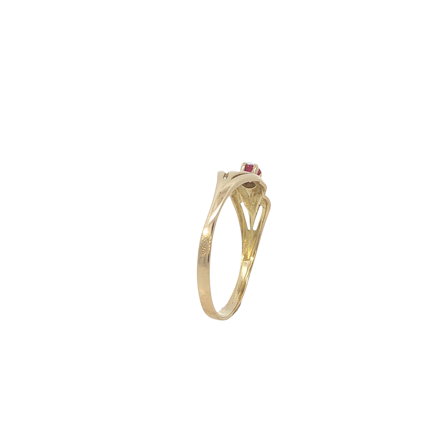 Ring Bicolor 750 / 18 Karat mit Rubin Gr. 56 Nr. 6932