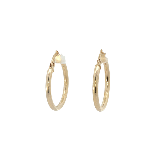 P. Creolen Gelbgold 585 / 14 Karat 19,5 mm Nr. 6970