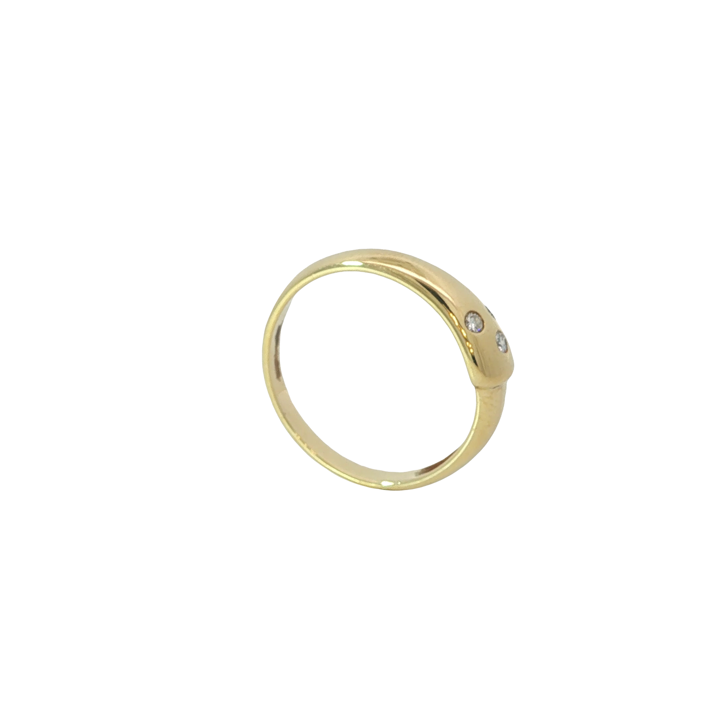 Ring Gelbgold 585 / 14 Karat mit Brill. Gr. 58 Nr. 6804