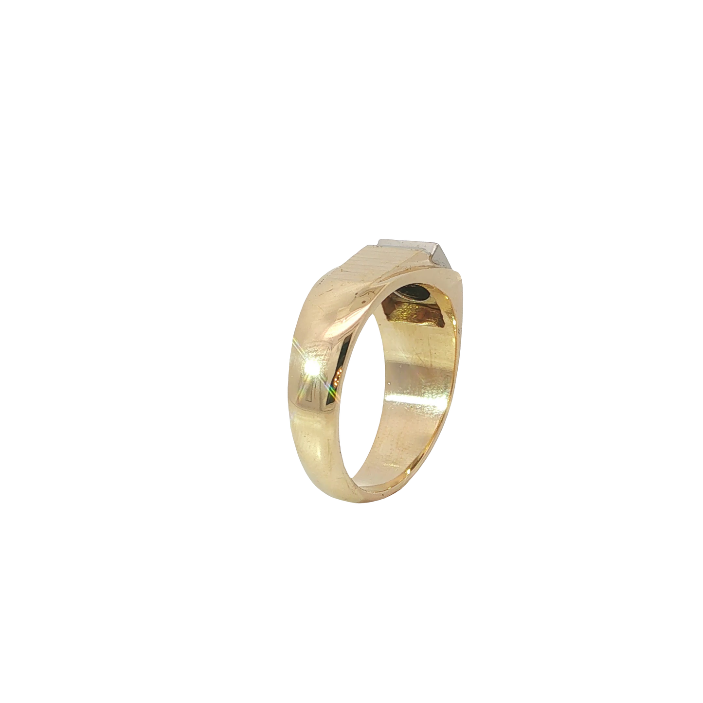 Ring Herren Bicolor 585 / 14 Karat Gr. 66 Nr. 6973