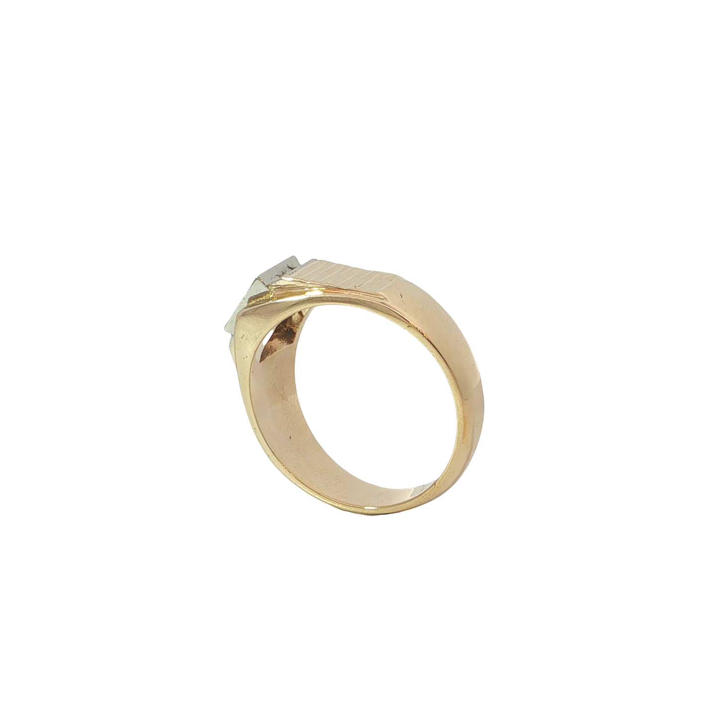 Ring Herren Bicolor 585 / 14 Karat Gr. 66 Nr. 6973