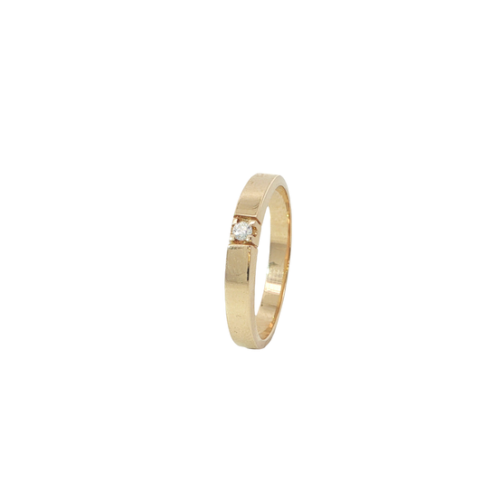 Ring Gelbgold 585 / 14 Karat mit Brill. Gr. 56,5 Nr. 6975