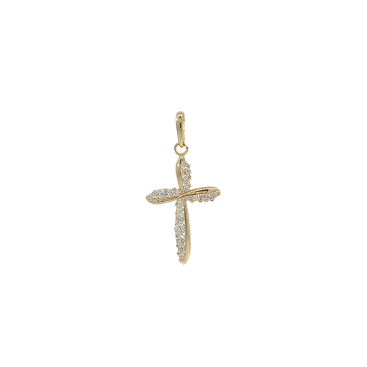 Anhänger " Kreuz" Gelbgold 585 / 14 Karat L: 23 mm Nr. 7072