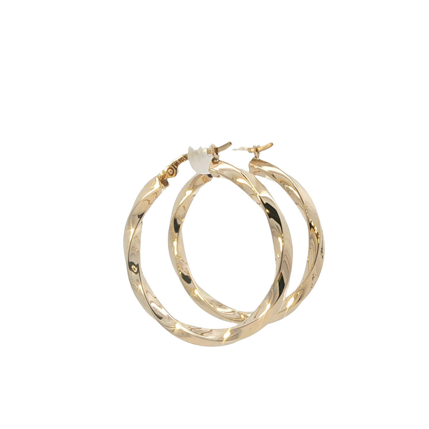 P. Creolen Gelbgold 585 / 14 Karat 33 mm Nr. 7039