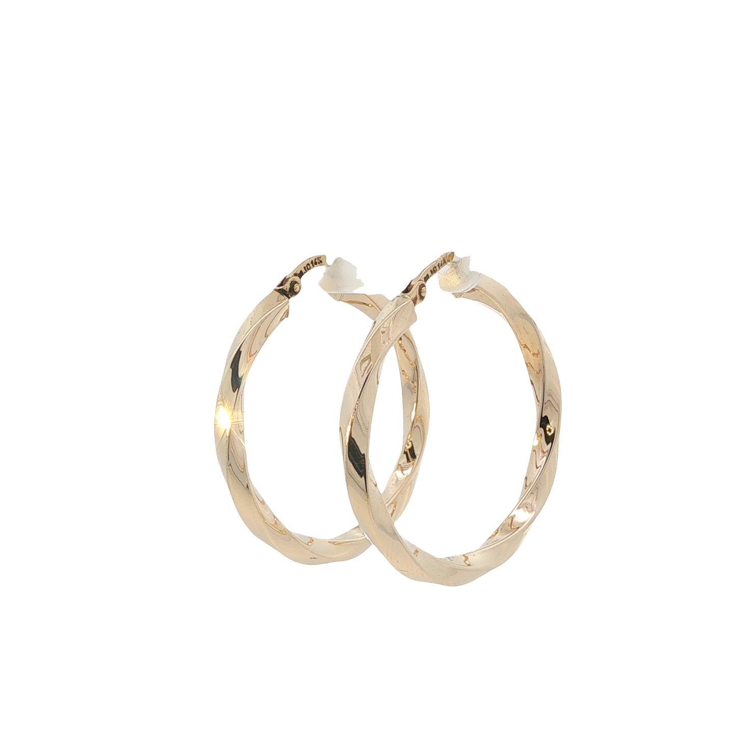 P. Creolen Gelbgold 585 / 14 Karat 33 mm Nr. 7039