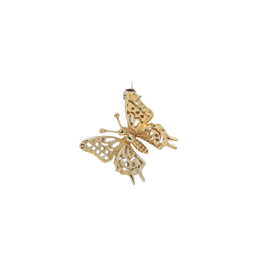 Brosche "Schmetterling" Gelbgold 585 / 14 Karat H: 18,5 mm Nr. 7027