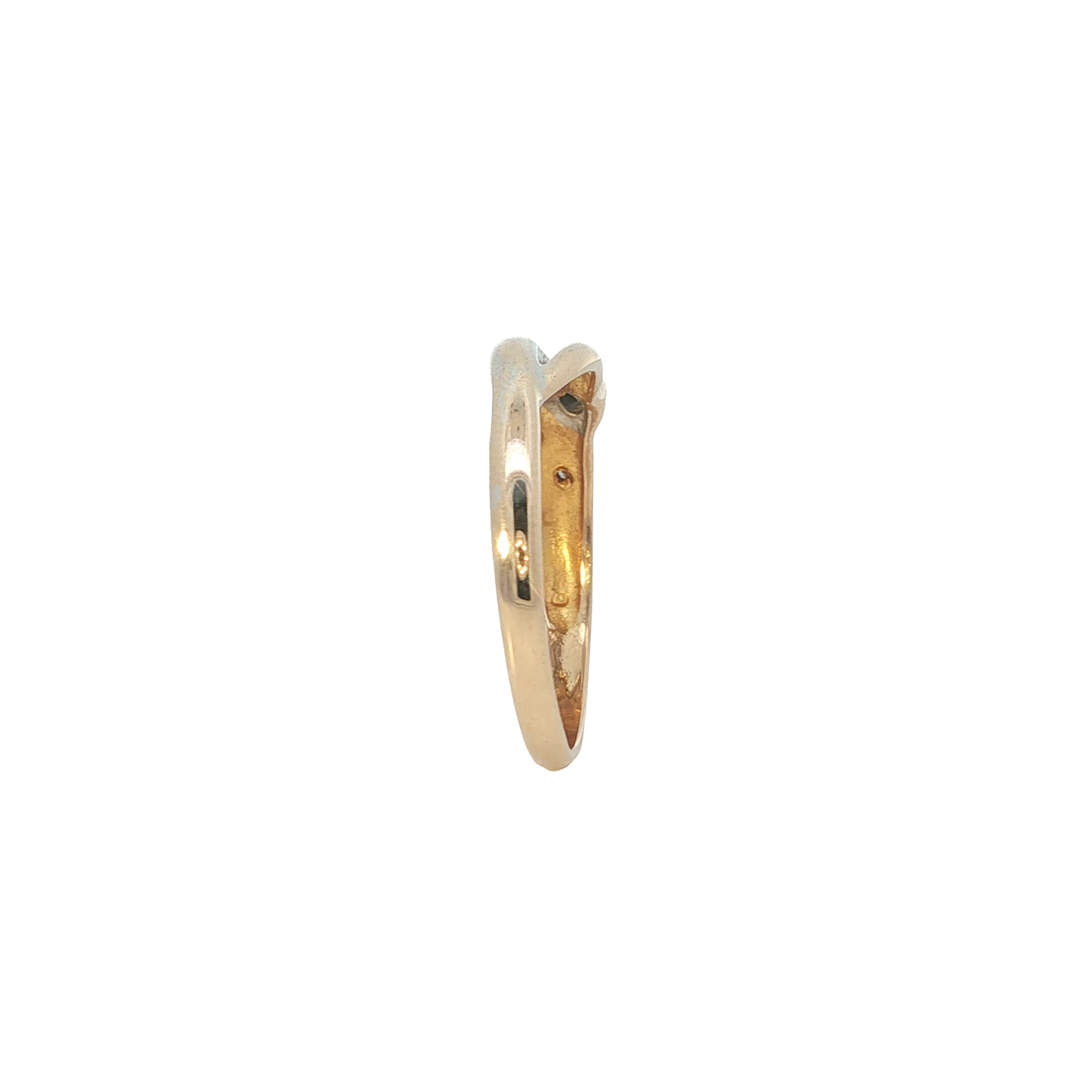 Ring Bicolor 585 / 14 Karat mit Brill. Gr. 59 Nr. 6806
