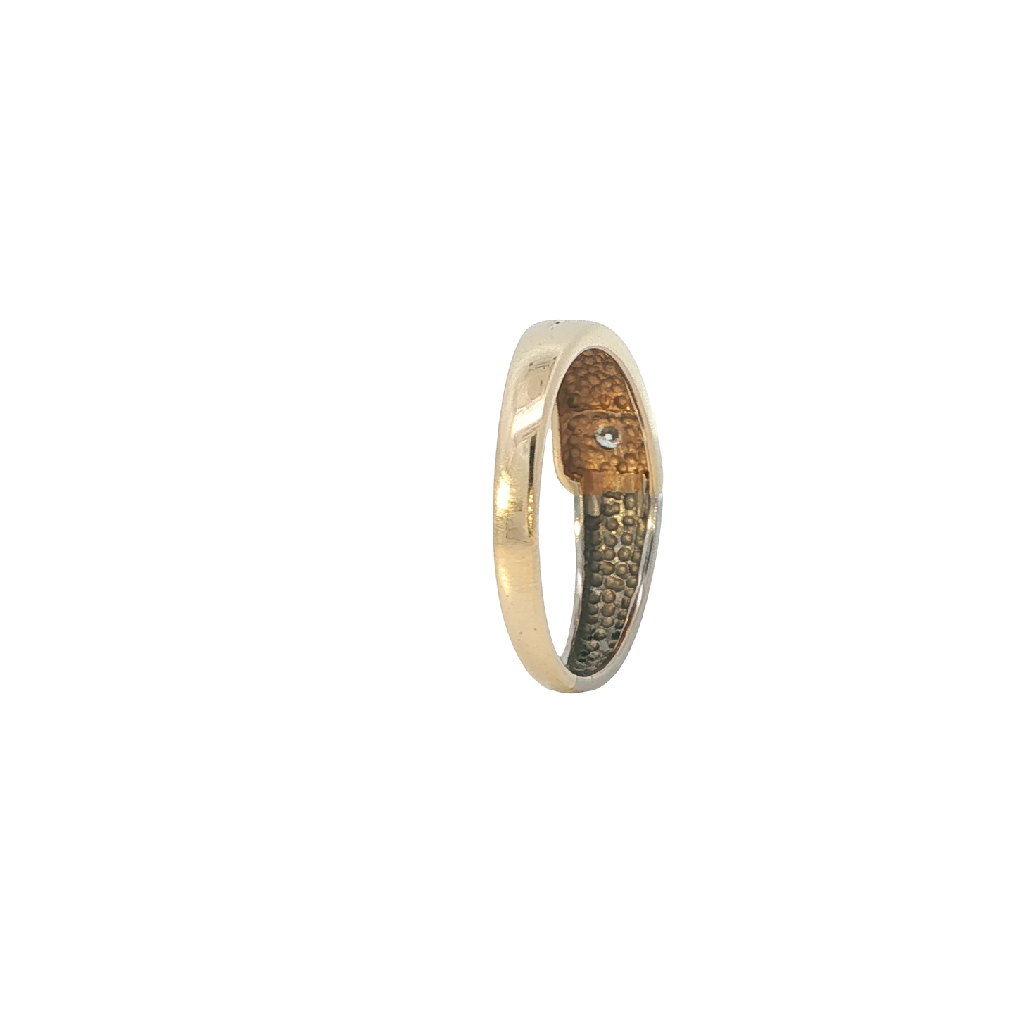 Ring Bicolor 585 / 14 Karat mit Brill. Gr. 58,5 Nr. 6823