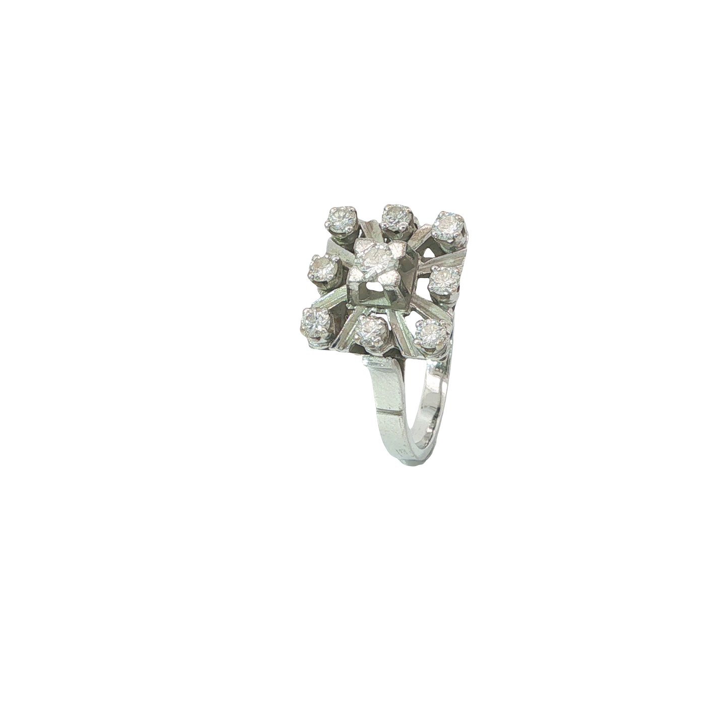Ring Weißgold 750 / 18 Karat mit Brill.  Gr. 54 Nr. 6884