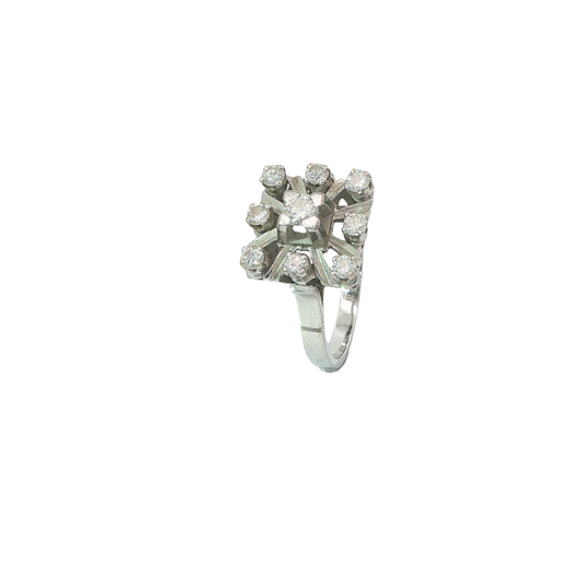 Ring Weißgold 750 / 18 Karat mit Brill.  Gr. 54 Nr. 6884