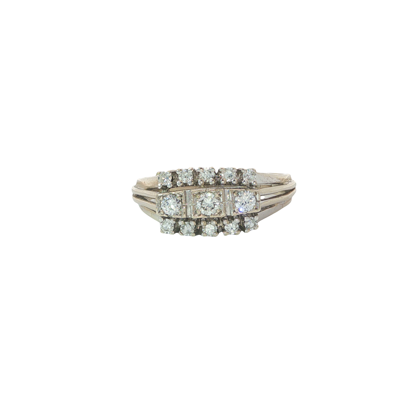 Ring Weißgold 585 / 14 Karat mit Brill. Gr. 63 Nr. 6899