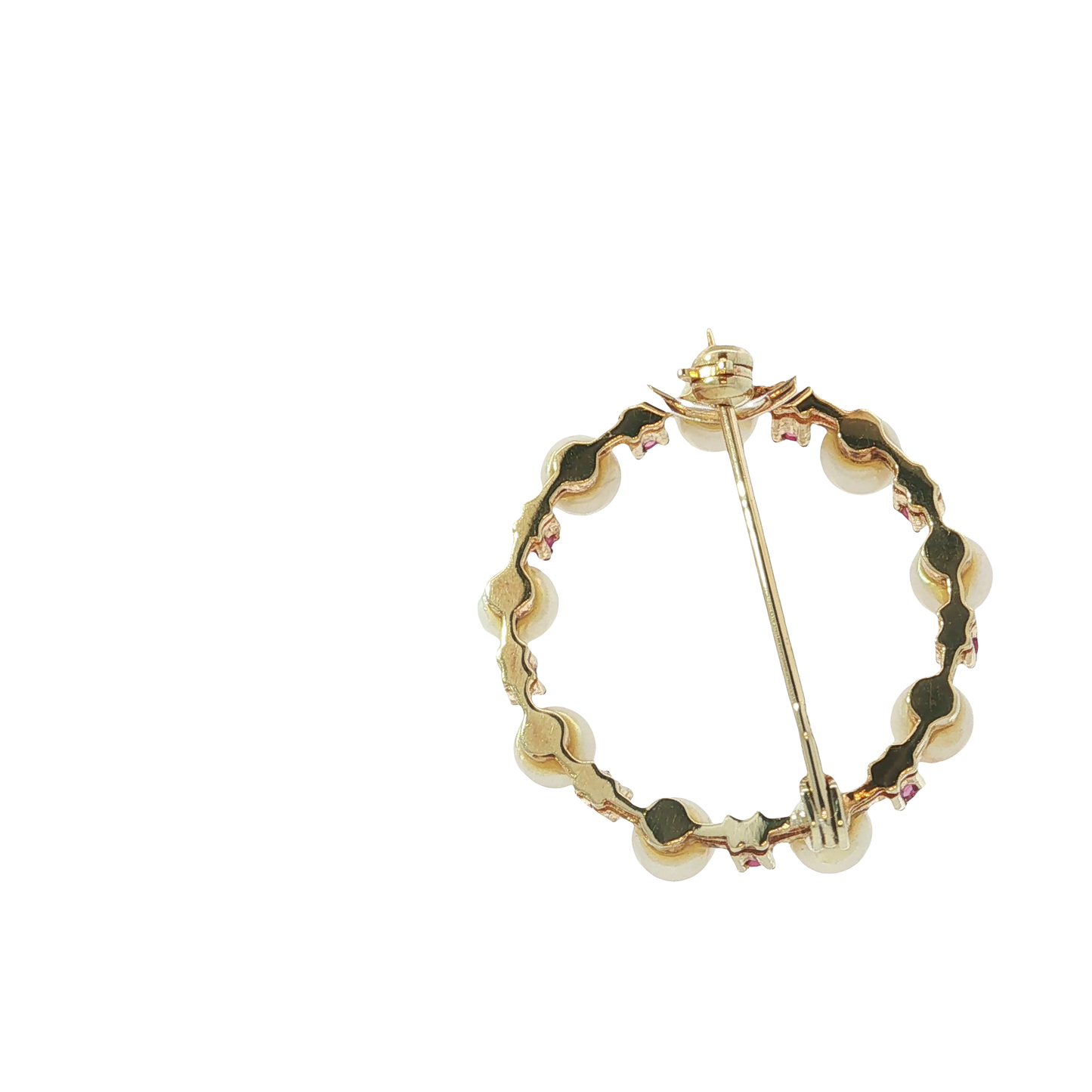 Brosche Gelbgold 585 / 14 Karat 28,3 mm Nr. 7028