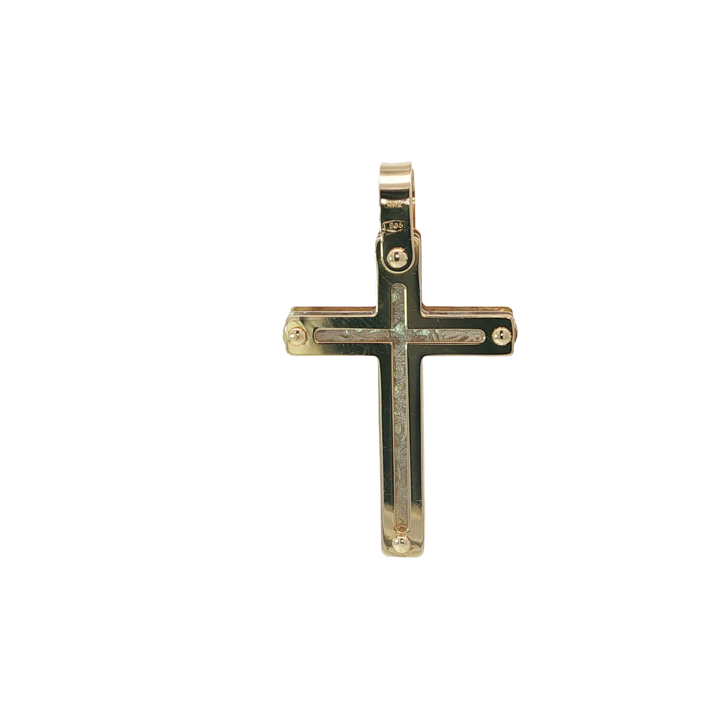 Anhänger "Kreuz" Bicolor 585 / 14 Karat L: 36,15 mm Nr. 7101
