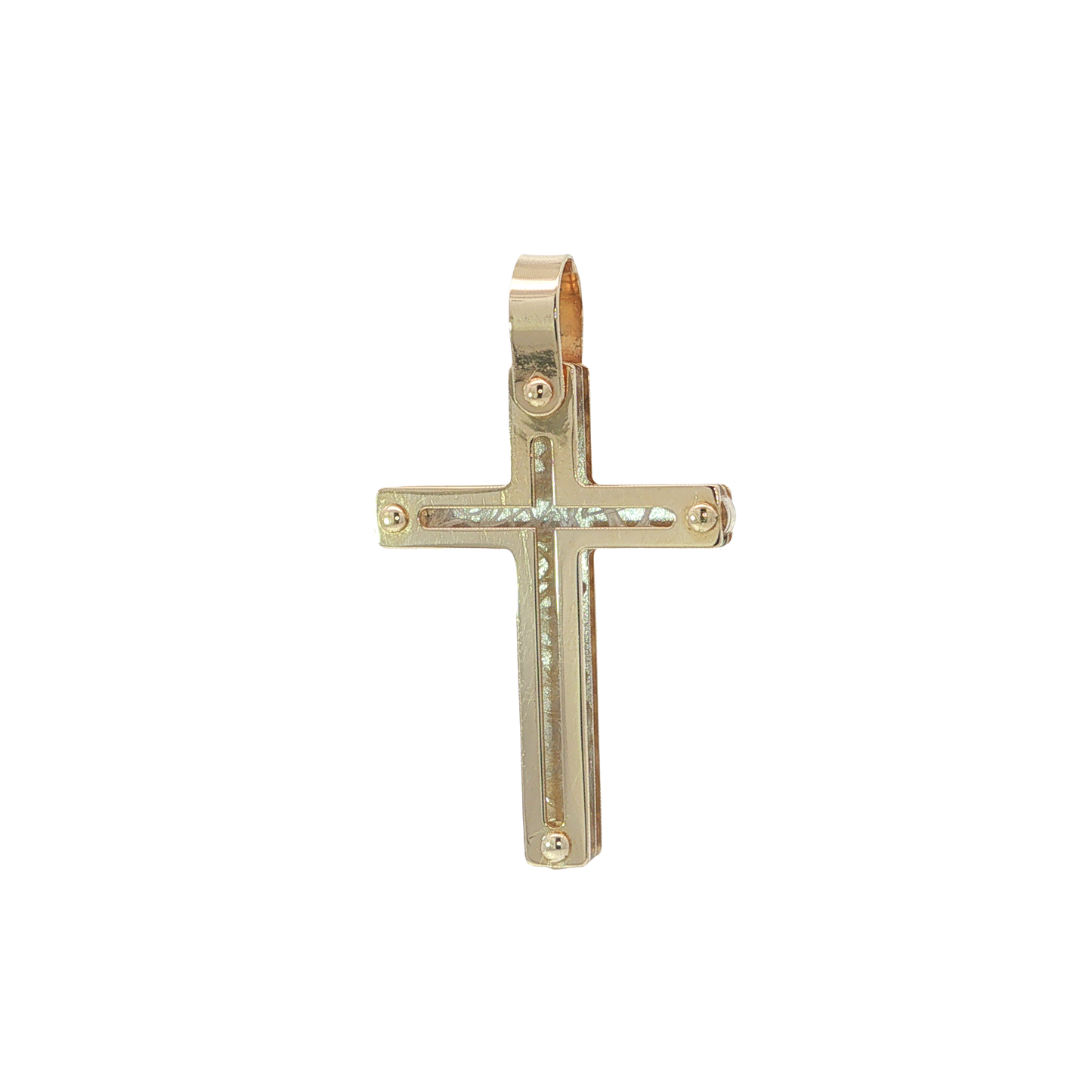 Anhänger "Kreuz" Bicolor 585 / 14 Karat L: 36,15 mm Nr. 7101
