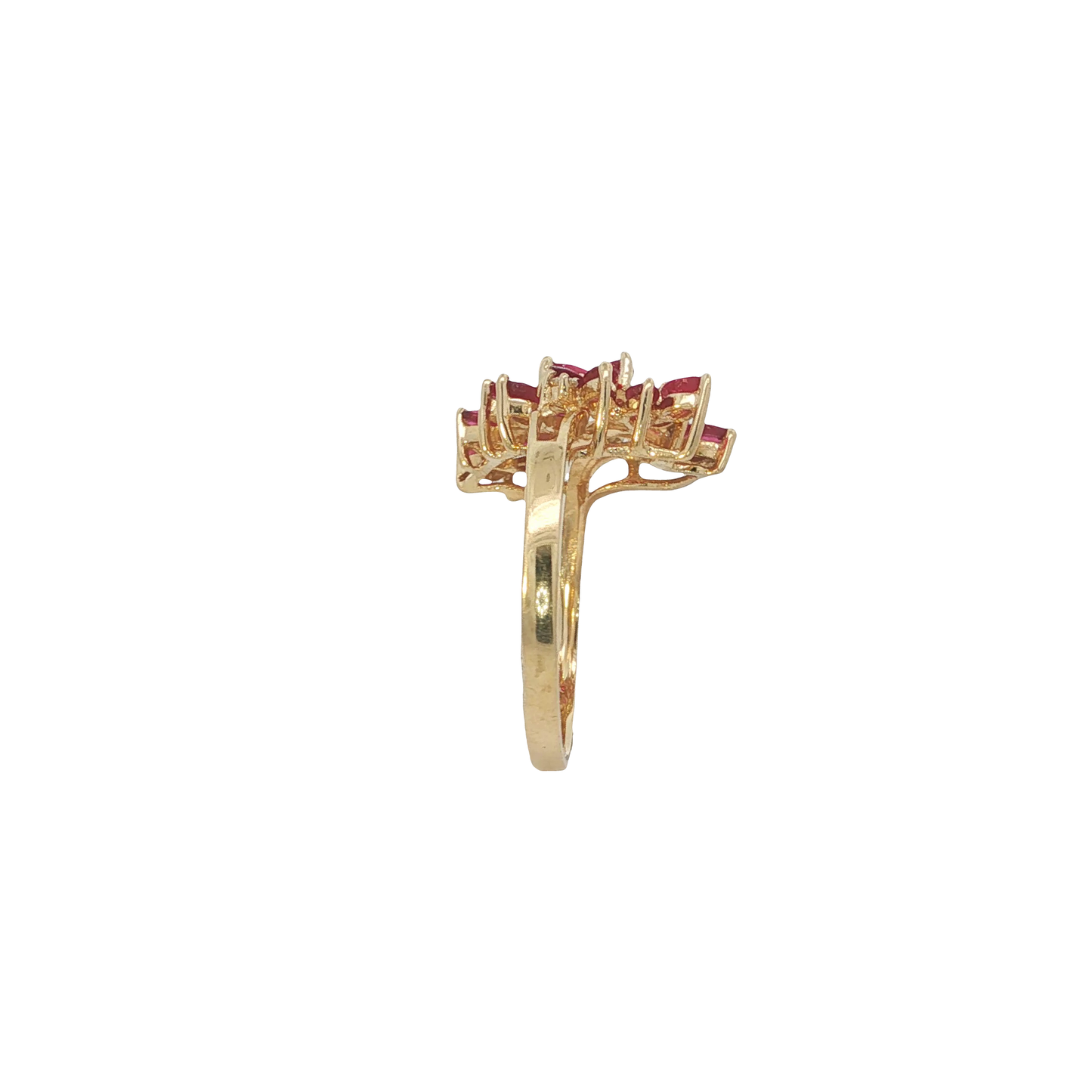Ring Gelbgold 750 / 18 Karat mit Rubinen und Brill. Gr. 52 Nr. 6980