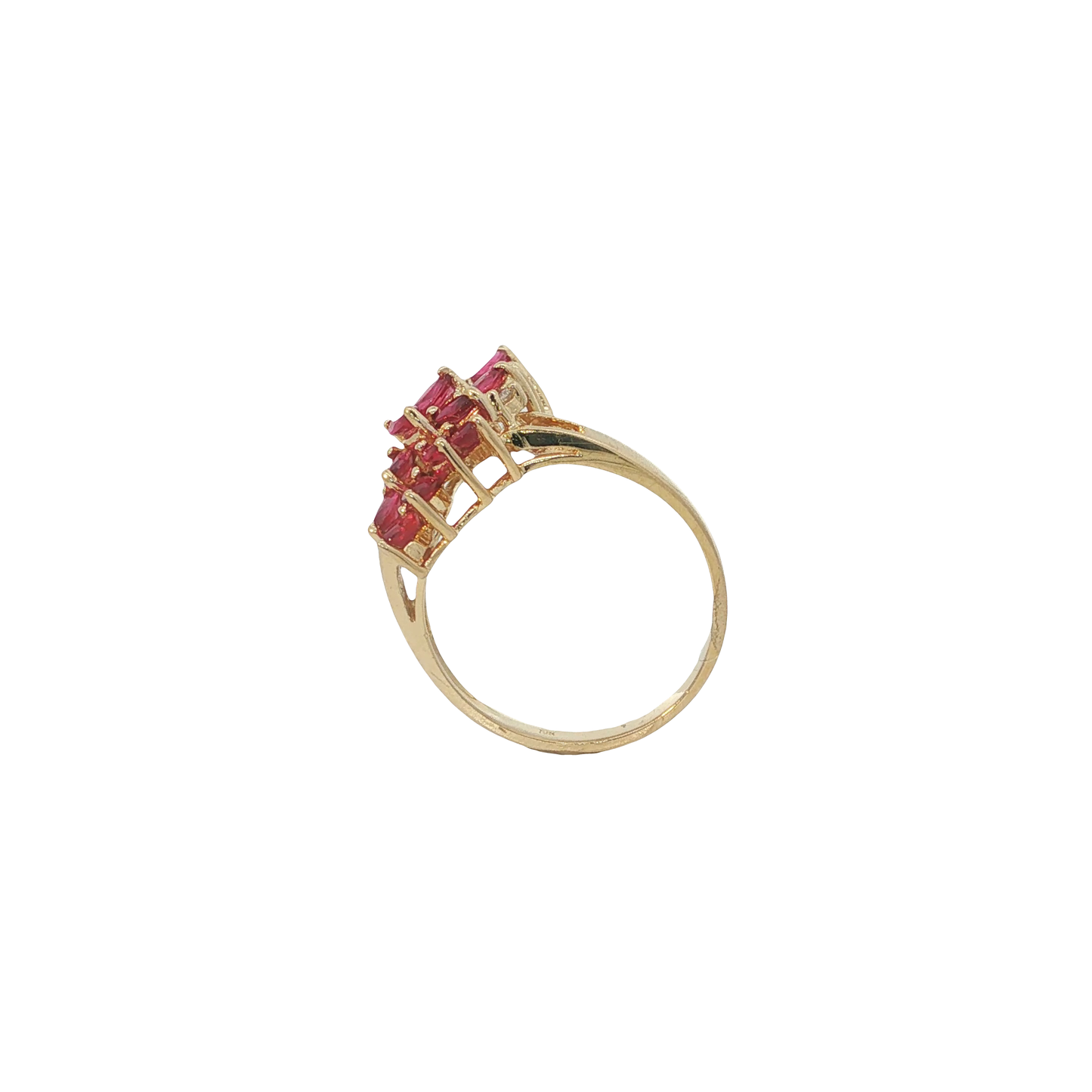 Ring Gelbgold 750 / 18 Karat mit Rubinen und Brill. Gr. 52 Nr. 6980