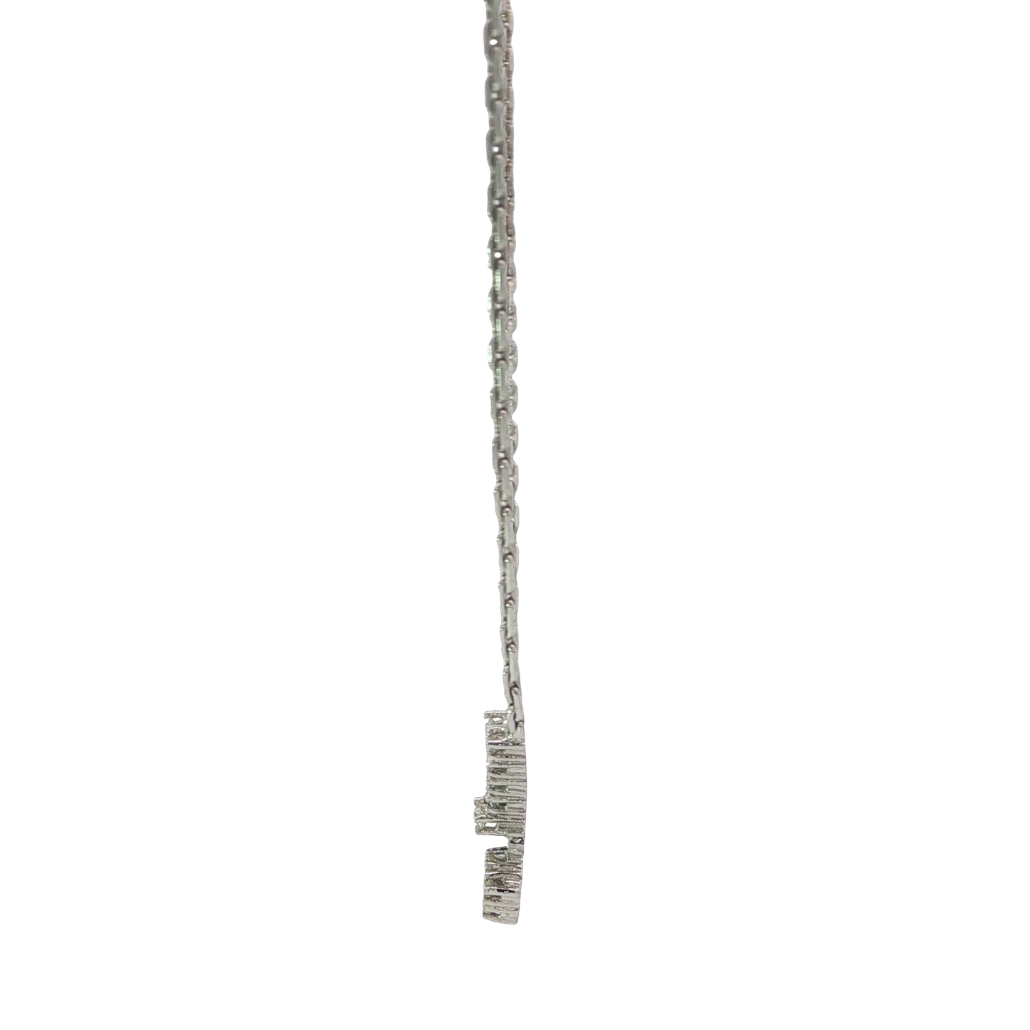 Kette mit Anhänger Weißgold 585 / 14 Karat mitBrill. L: 43 cm Nr. 7128