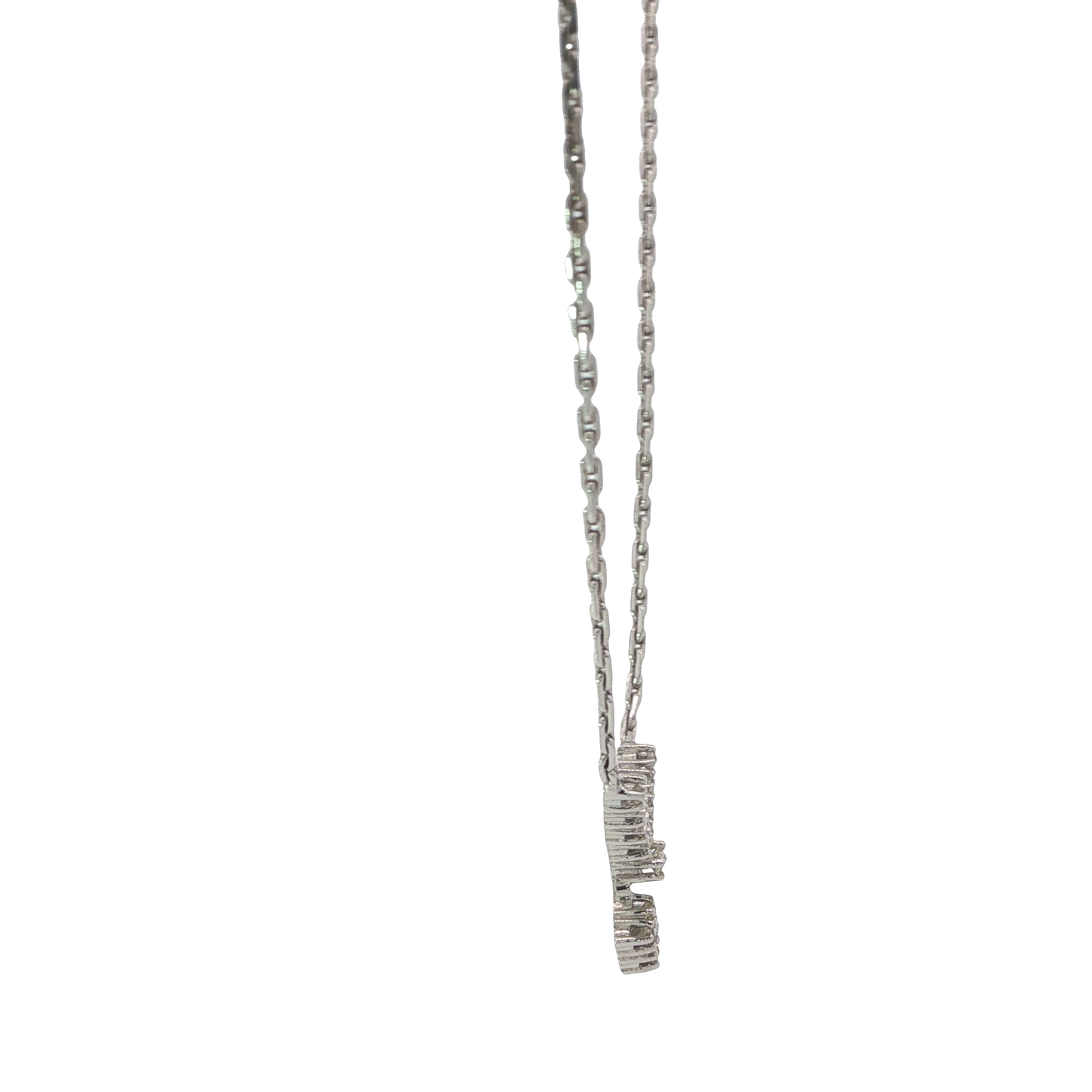 Kette mit Anhänger Weißgold 585 / 14 Karat mitBrill. L: 43 cm Nr. 7128