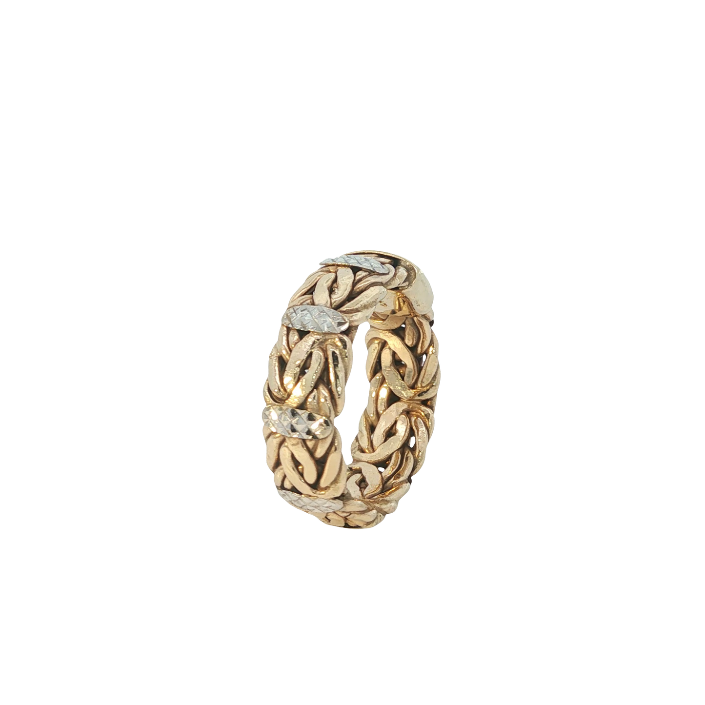 Ring Bicolor 375 / 9 Karat Gr. 54 Nr. 7137