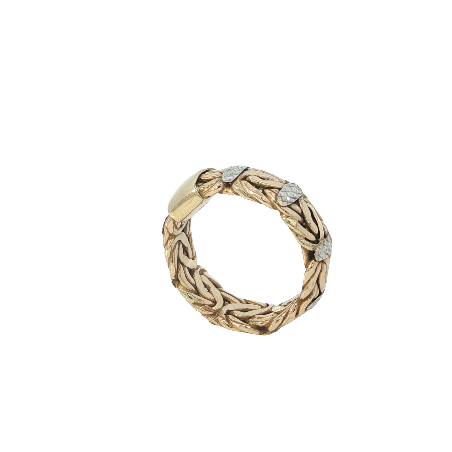 Ring Bicolor 375 / 9 Karat Gr. 54 Nr. 7137