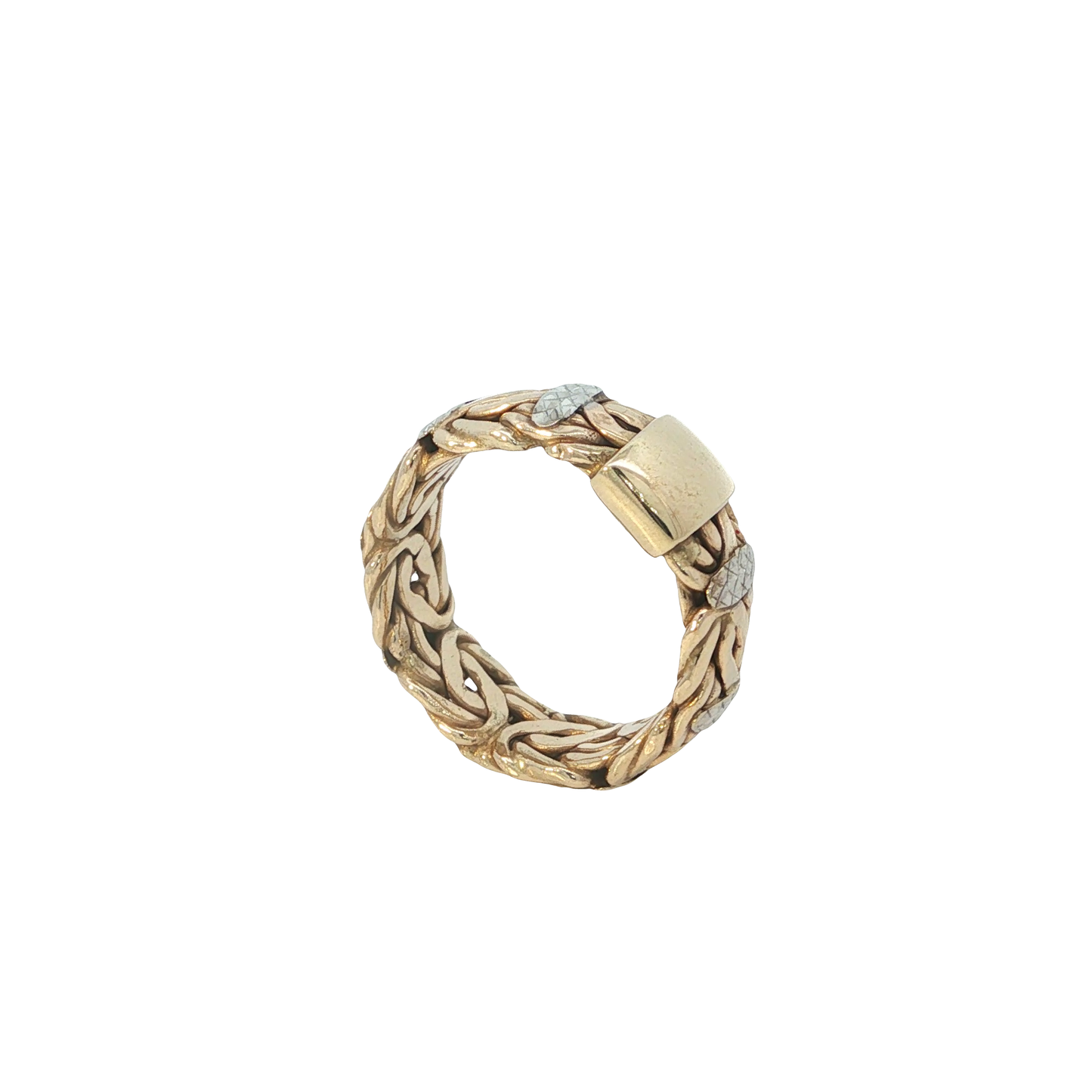 Ring Bicolor 375 / 9 Karat Gr. 54 Nr. 7137