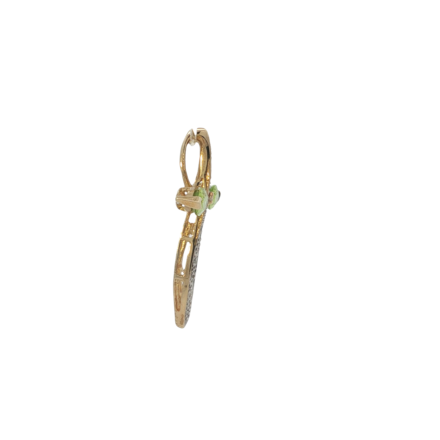 Anhänger "Kreuz" Bicolor 333 / 8 Karat mit Brill. L: 30 mm Nr. 7139