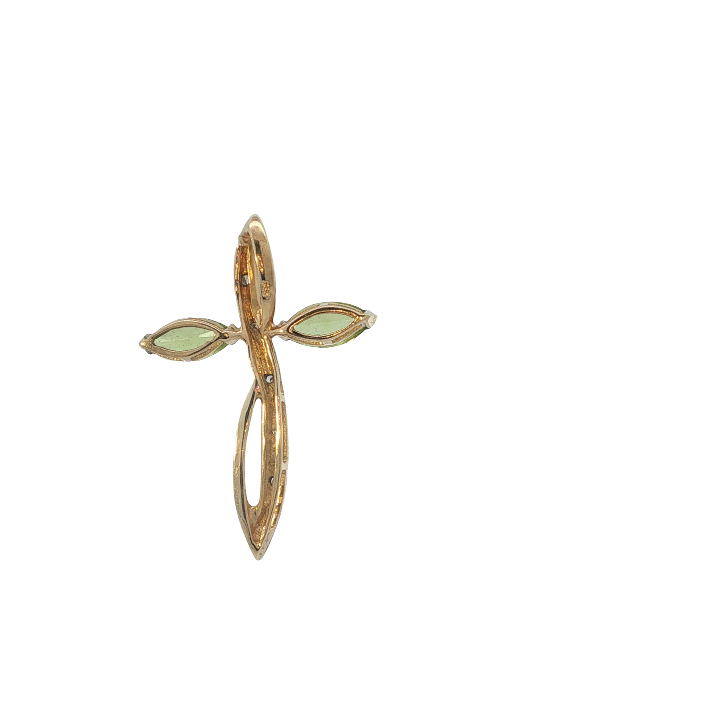 Anhänger "Kreuz" Bicolor 333 / 8 Karat mit Brill. L: 30 mm Nr. 7139
