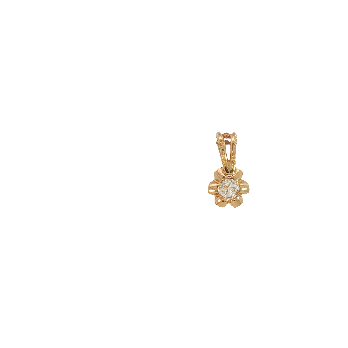 Anhänger Gelbgold 750 / 18 Karat mit Brill. L: 10,4 mm Nr. 7109