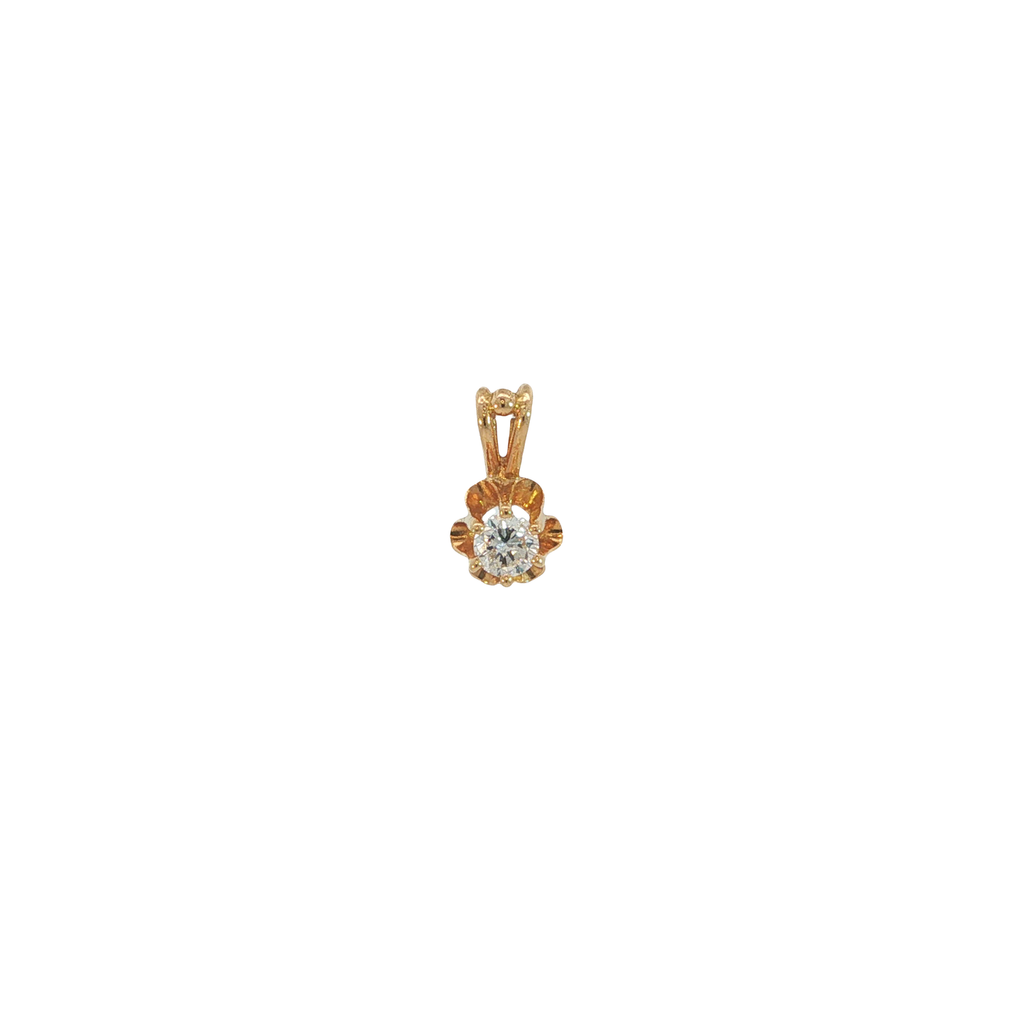Anhänger Gelbgold 750 / 18 Karat mit Brill. L: 10,4 mm Nr. 7109