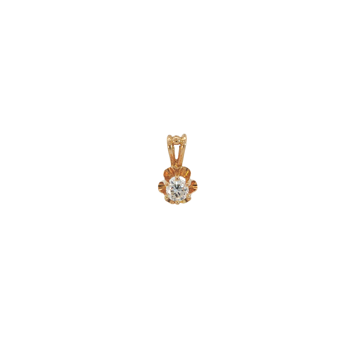 Anhänger Gelbgold 750 / 18 Karat mit Brill. L: 10,4 mm Nr. 7109