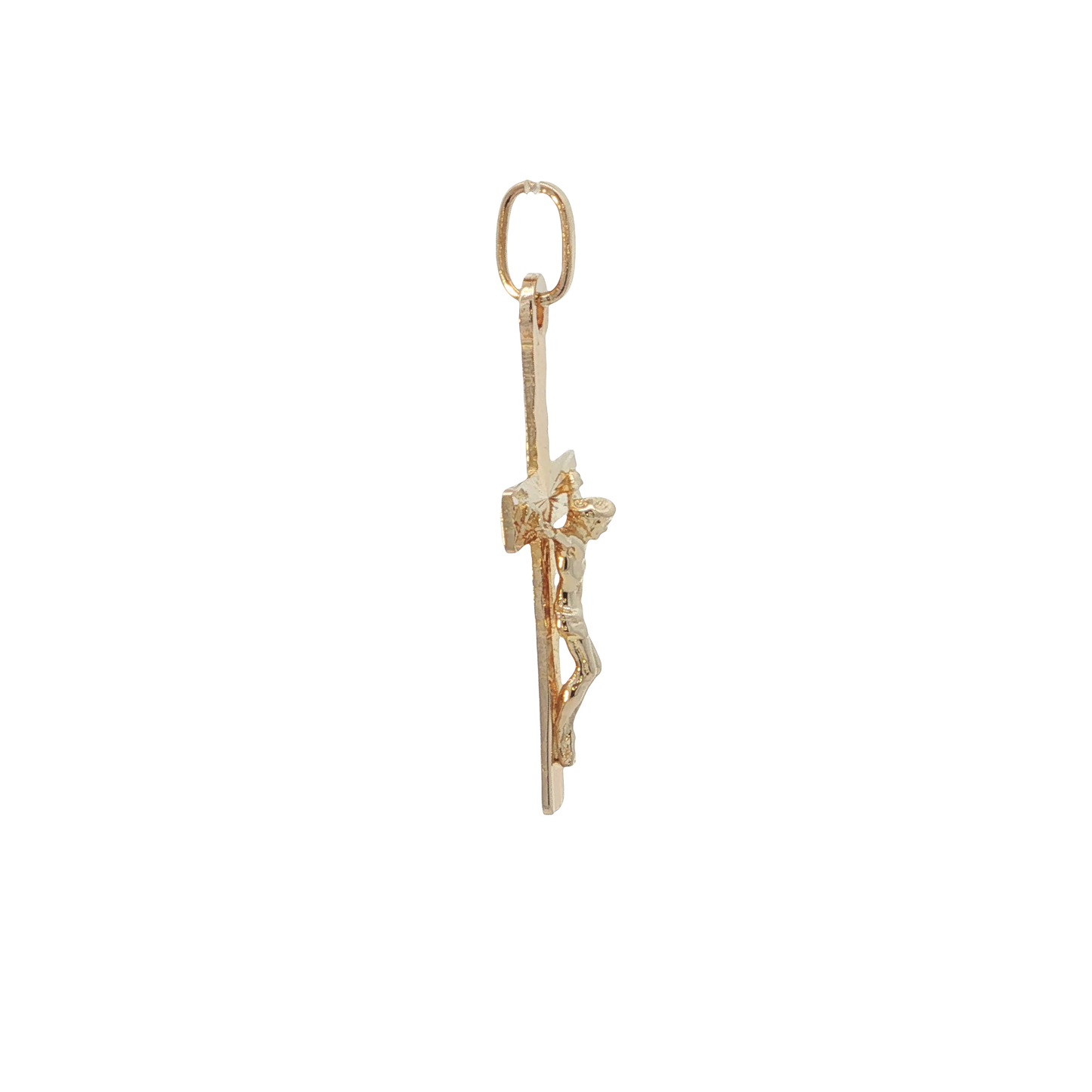 Anhänger "Kreuz Jesus" Gelbgold 585 / 14 Karat L: 36,75 Nr. 7156