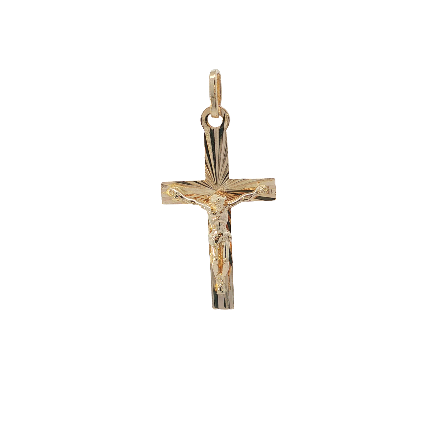 Anhänger "Kreuz Jesus" Gelbgold 585 / 14 Karat L: 36,75 Nr. 7156