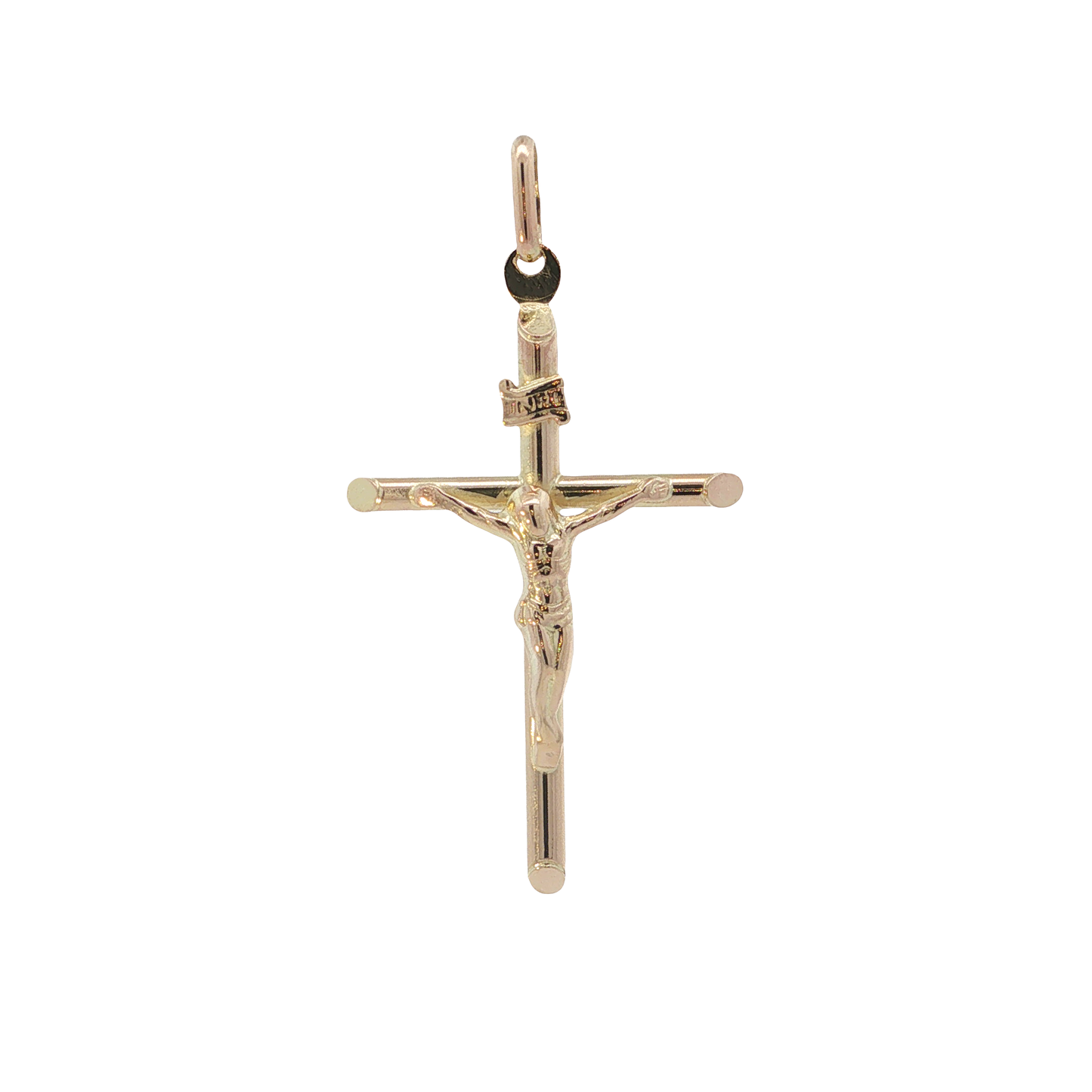Anhänger "Kreuz Jesus INRI" Gelbgold 585 / 14 Karat L: 52,5 mm Nr. 7161